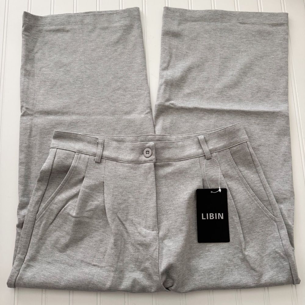 Libin High Waist Wide Leg Cropped Pants - Size 8